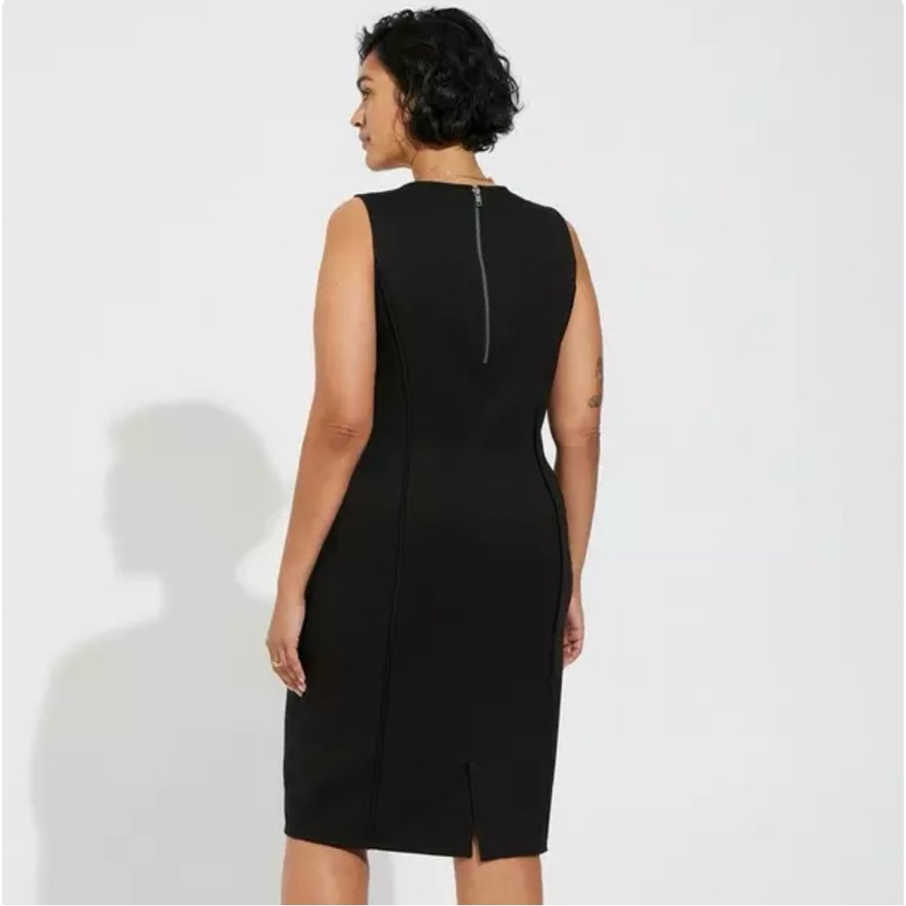 Torrid Black Mini Studio Cupro Sleeveless Bodycon Dress - Picture 2 of 14
